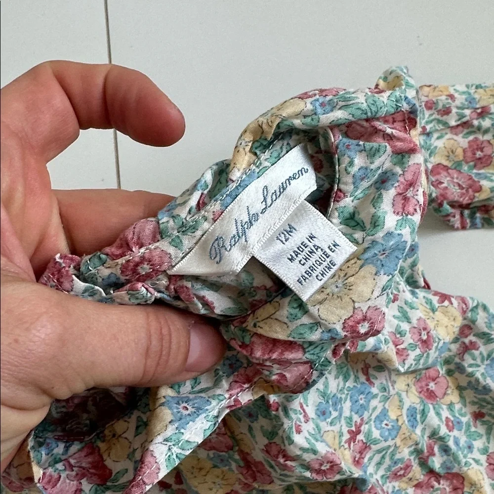 Ralph Lauren Kids Floral Ruffle Blouse 12m delicate dainty liberty print